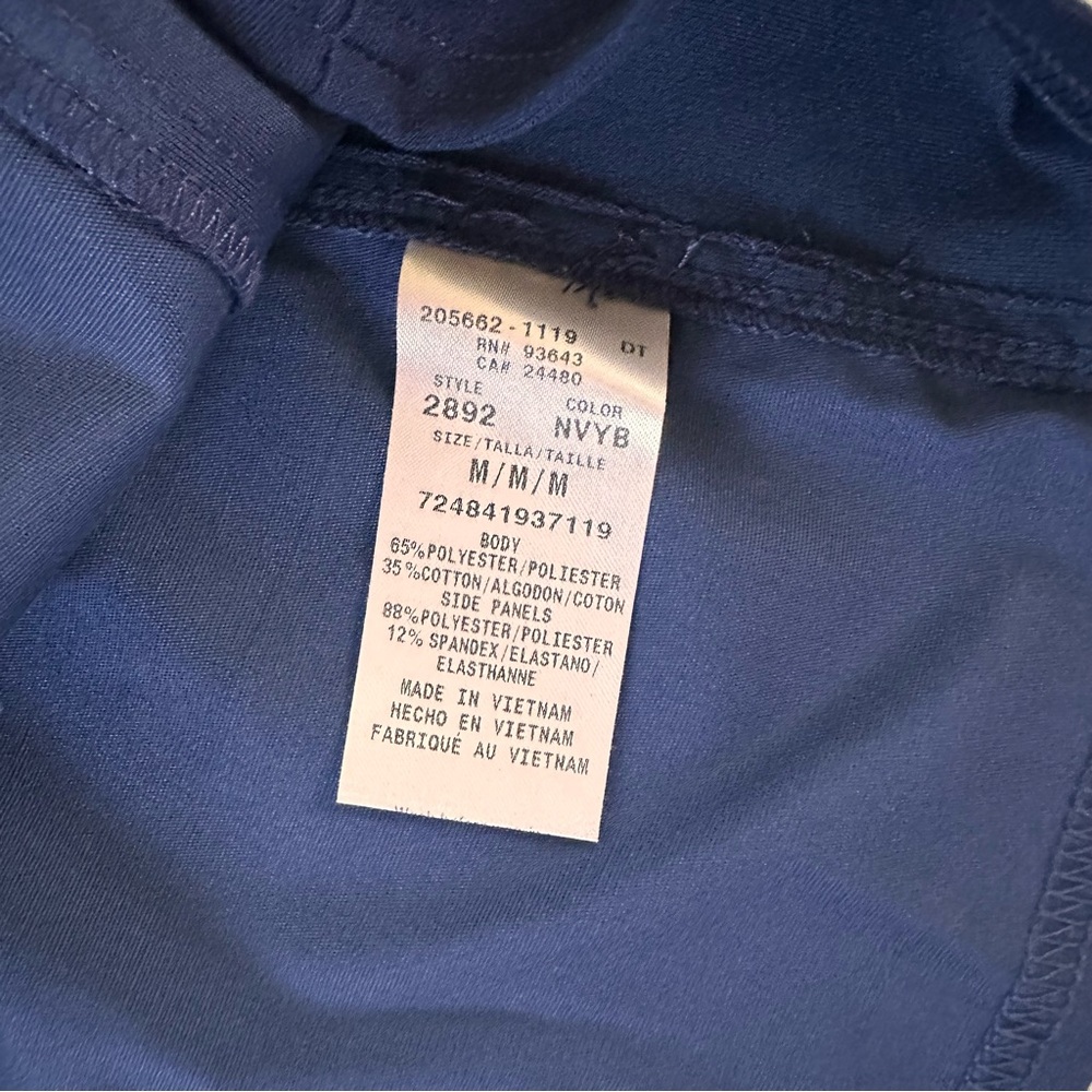 SOLD Cherokee Flexible Mock Wrap Maternity Scrub Top. Navy Blue. Medium - Picture 5 of 7